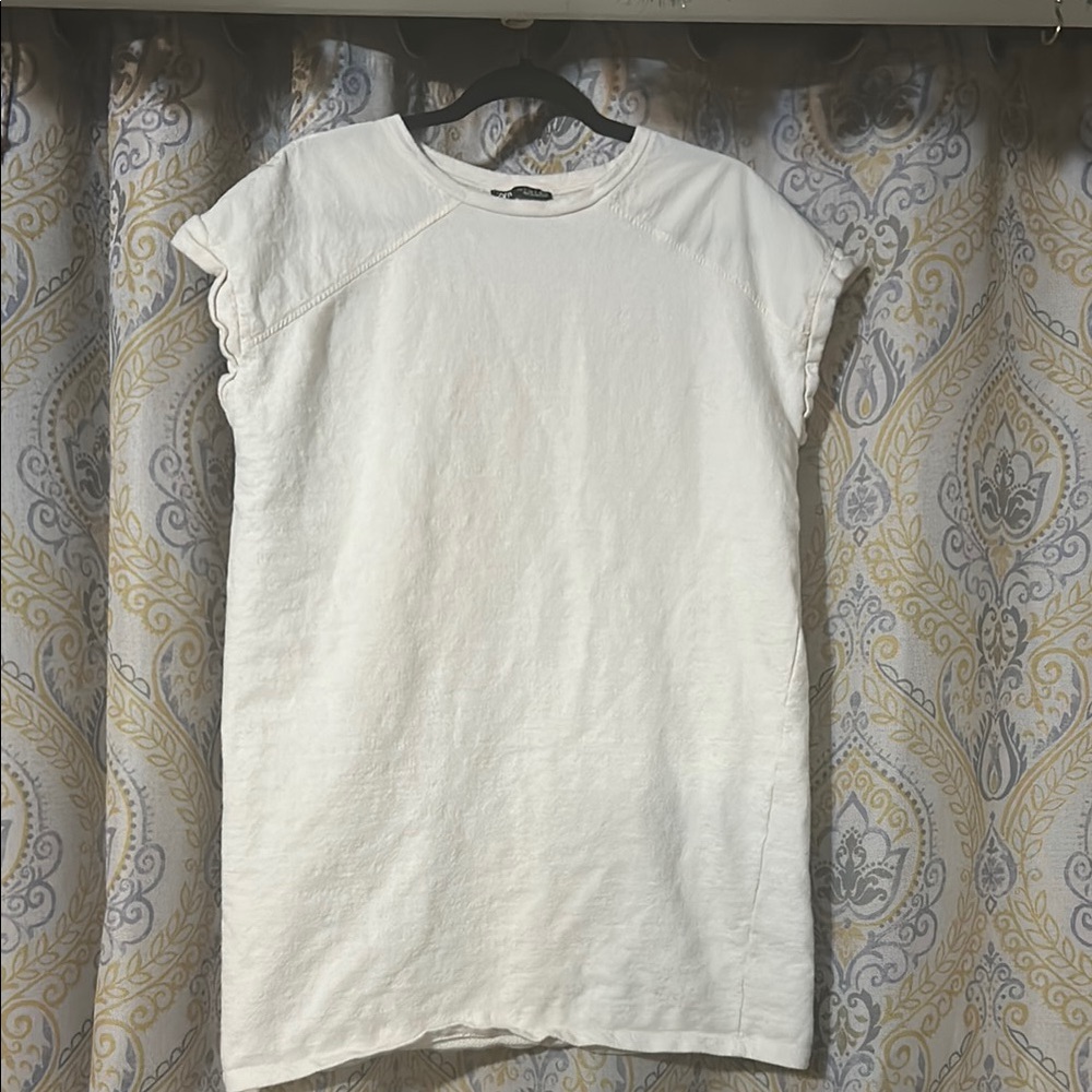 Zara Cream Short Sleeve Shirt